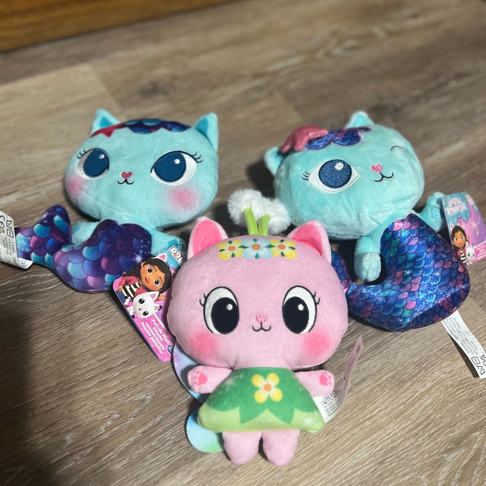 Colorful Gabby Cat Plush Toys Set